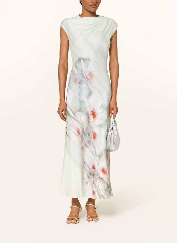 TED BAKER Sukienka z lnu SHAYYLA MIĘTOWY / CZERWONY / ZIELONY