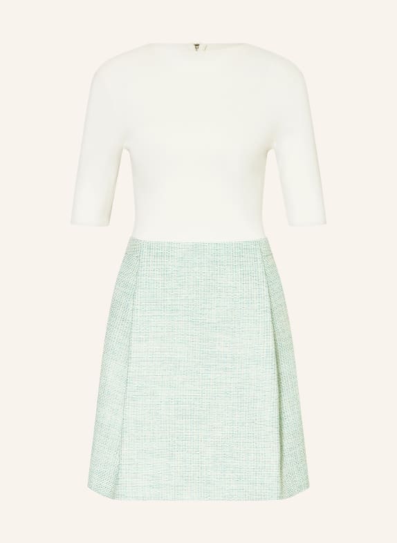 TED BAKER PREVIAM-etui-jurk in een mix van materialen ECRU / LICHTGROEN / DONKERGROEN