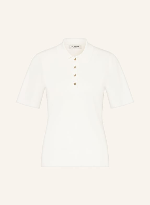 TED BAKER Gebreid poloshirt ELBETH ECRU