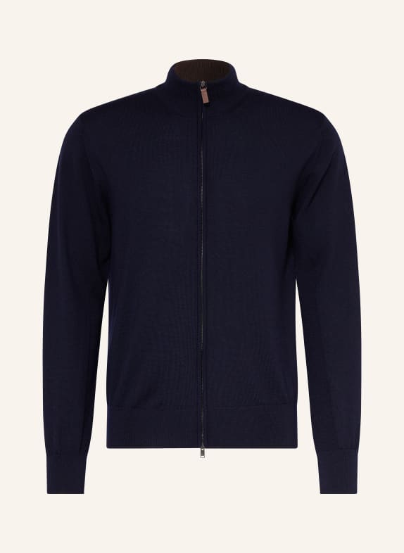 ETON Strickjacke aus Merinowolle DUNKELBLAU