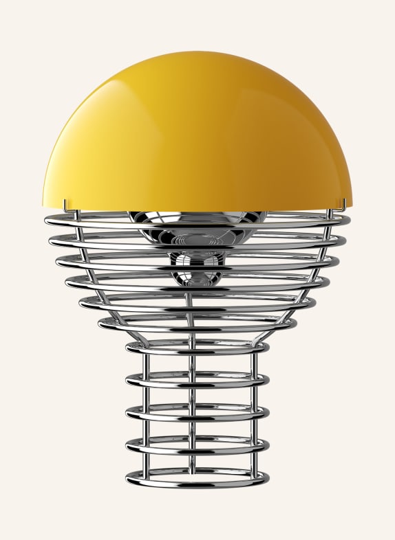 VERPAN Stolní lampa WIRE TMAVĚ ŽLUTÁ / STŘÍBRNÁ