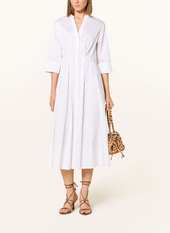 CATNOIR Košilové šaty s 3/4 rukávem BÍLÁ