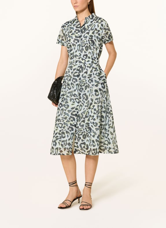 CATNOIR Hemdblusenkleid BLAUGRAU / DUNKELGRAU / HELLGRÜN