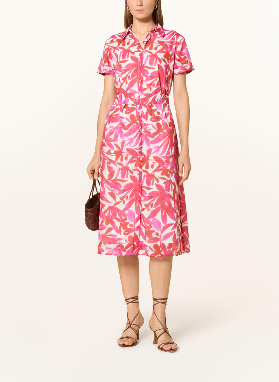 CATNOIR robe chemise ROUGE / ROSE FUCHSIA / BLANC