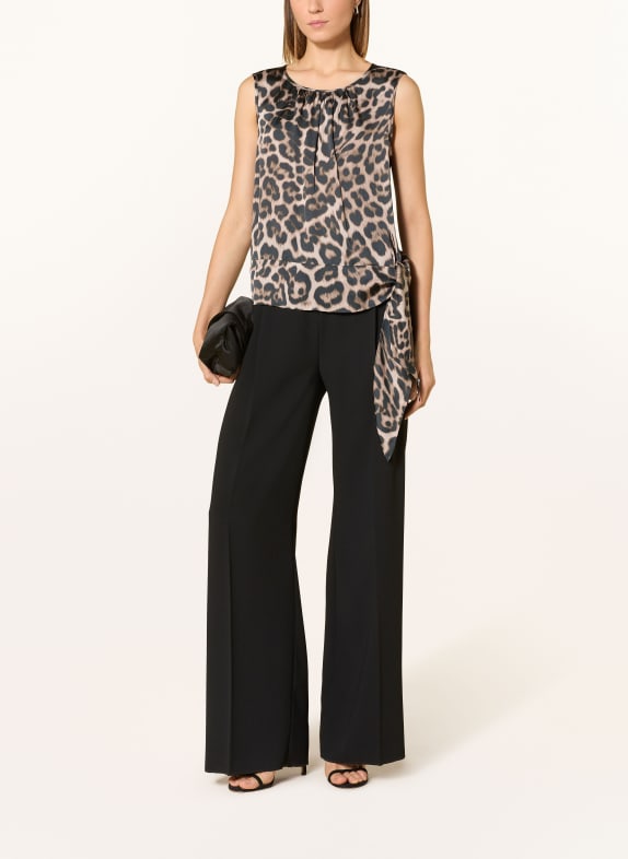 CATNOIR blouse CAMEL / ZWART