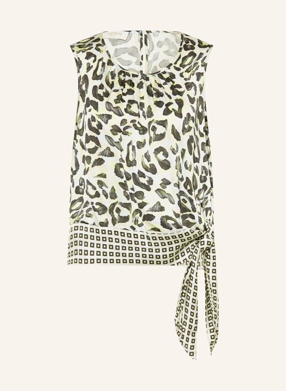 CATNOIR blouse top BLUE GRAY / DARK GRAY / LIGHT GREEN