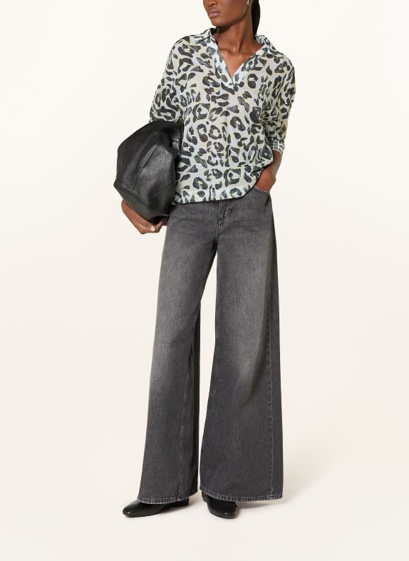 CATNOIR Blouse met 3/4-mouwen BLAUWGRIJS / DONKERGRIJS / LICHTGROEN