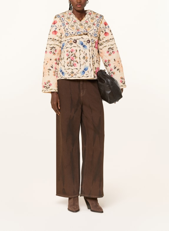 Barbour Veste matelassée AZELIA ÉCRU / ROSE FUCHSIA / GROEN