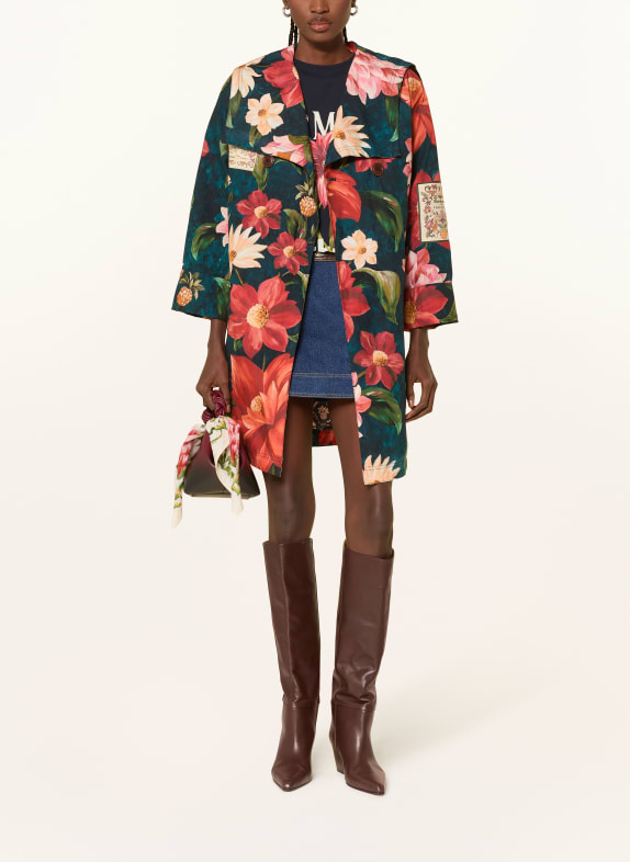 Barbour GARDENIA coat TEAL / RED / DARK GREEN