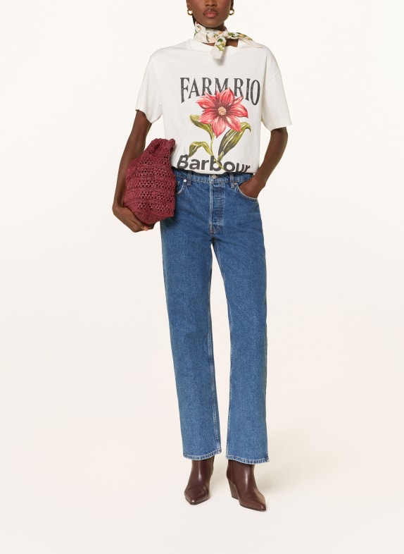 Barbour T-shirt WILD FLOWER OVERSIZED GRAPHIC HVID
