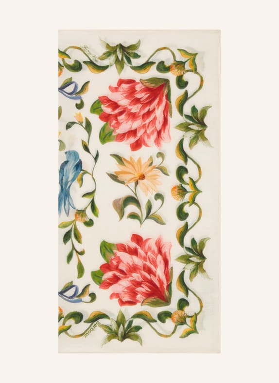 Barbour Scarf ECRU / LIGHT RED / GREEN