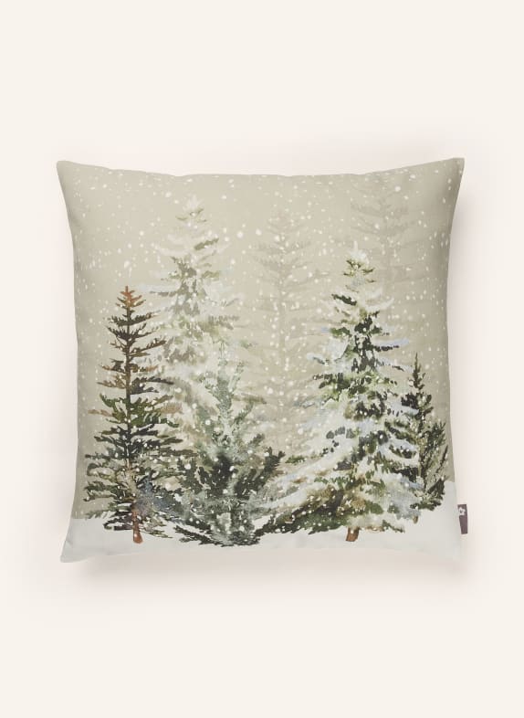 pichler Dekokissenhülle WEISS / DUNKELGRÜN