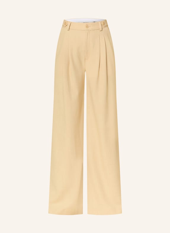 GESTUZ STACY wide-leg pants LIGHT YELLOW