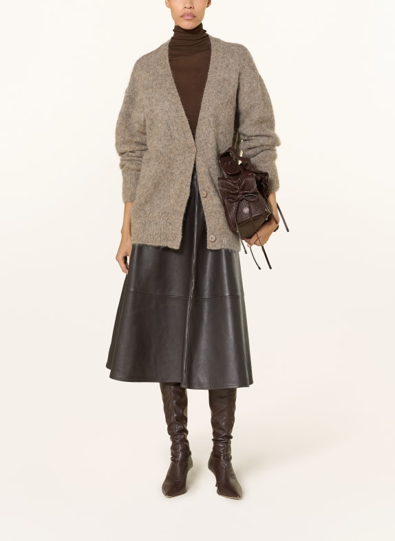 The Frankie Shop ELLAND strikjakke i alpaka TAUPE
