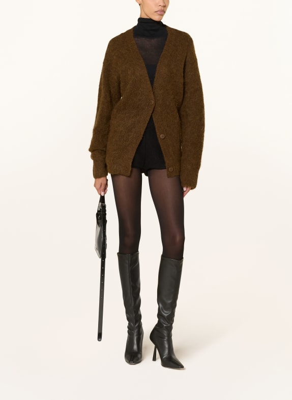 The Frankie Shop Strickjacke ELLAND aus Alpaka DUNKELBRAUN