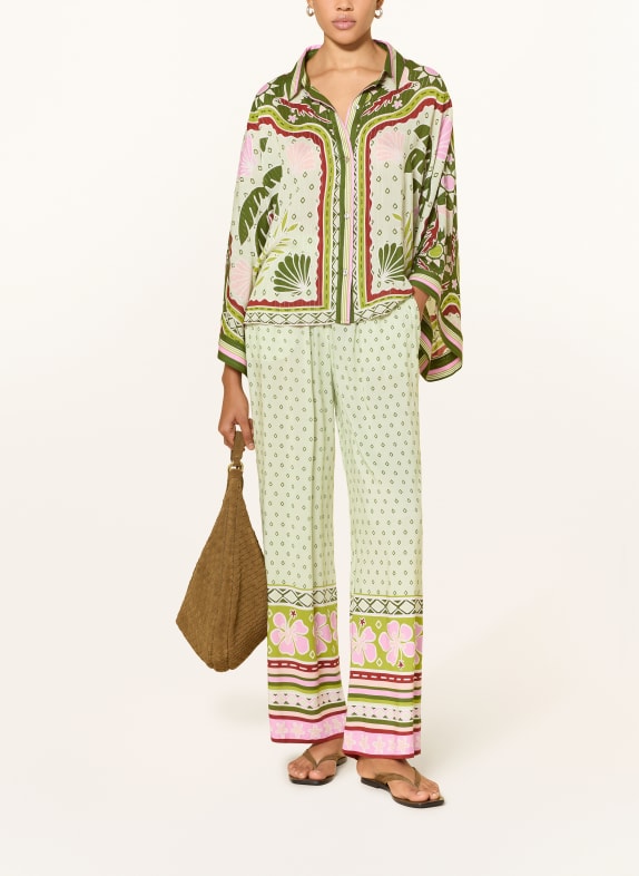 yippie hippie Marlene-broek LICHTGROEN / ROZE / GROEN