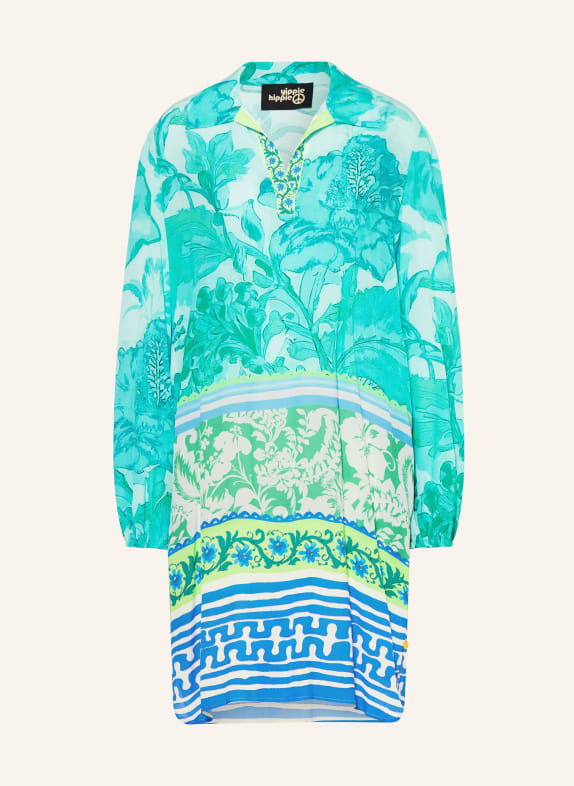 yippie hippie Kleid TÜRKIS / HELLLILA