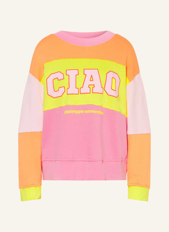 yippie hippie sweatshirt YELLOW / PINK / SALMON