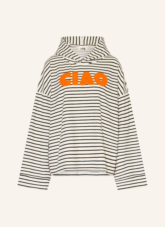 yippie hippie terry hoodie WHITE / BLACK