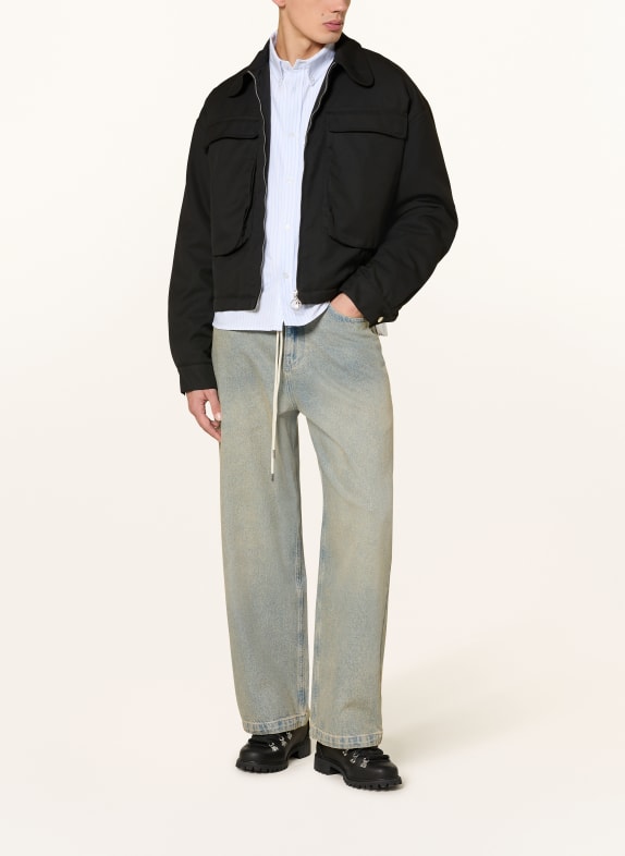 about:blank Jeans met normale pasvorm dirty wash blue