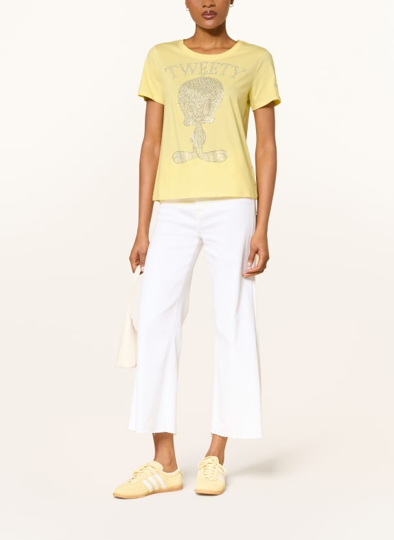Princess GOES HOLLYWOOD T-Shirt mit Schmucksteinen GELB / SILBER