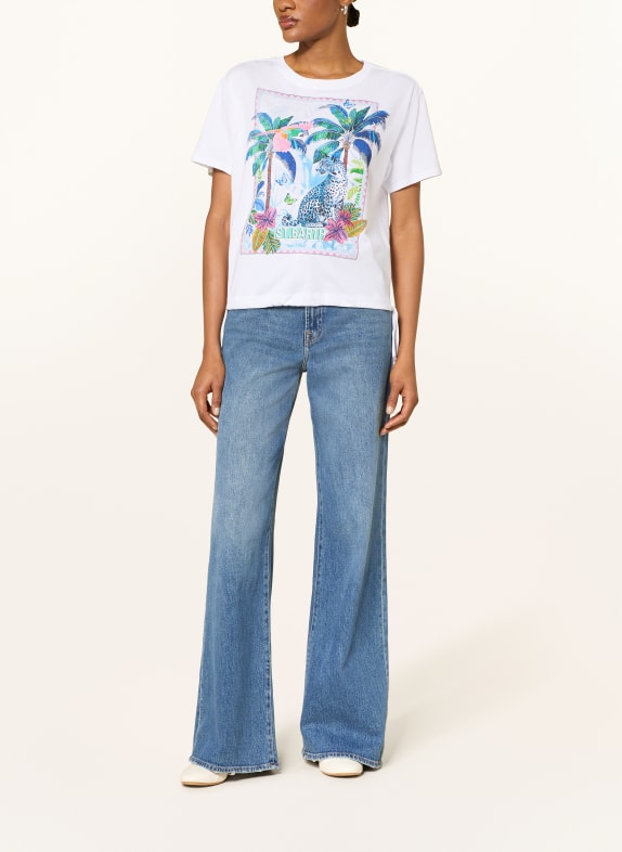 Princess GOES HOLLYWOOD T-Shirt mit Schmucksteinen WEISS / GRÜN / BLAU