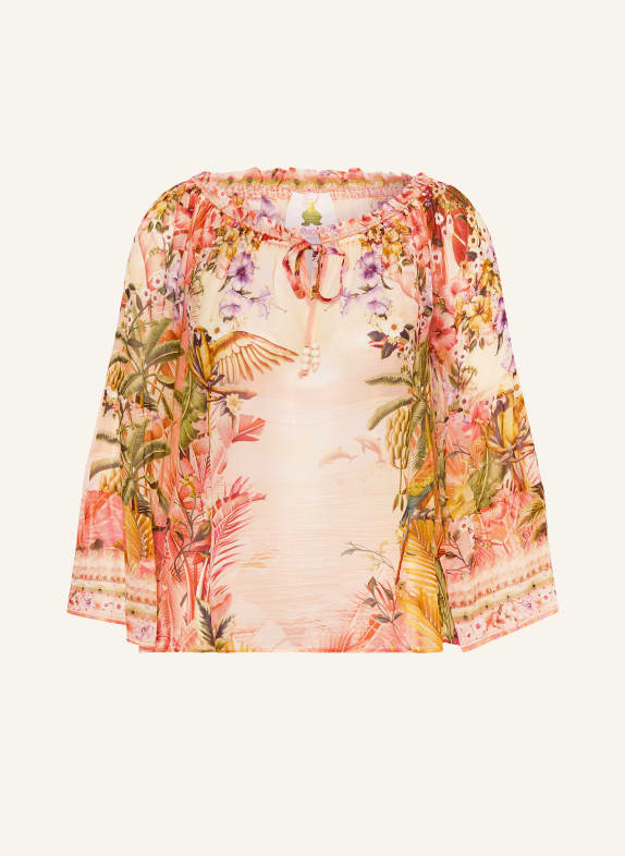 Princess GOES HOLLYWOOD Off-Shoulder-Bluse aus Seide ROSÉ / LILA / GELB