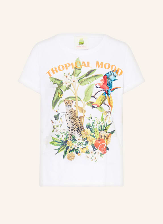 Princess GOES HOLLYWOOD T-Shirt mit Schmucksteinen WEISS / ORANGE / GRÜN