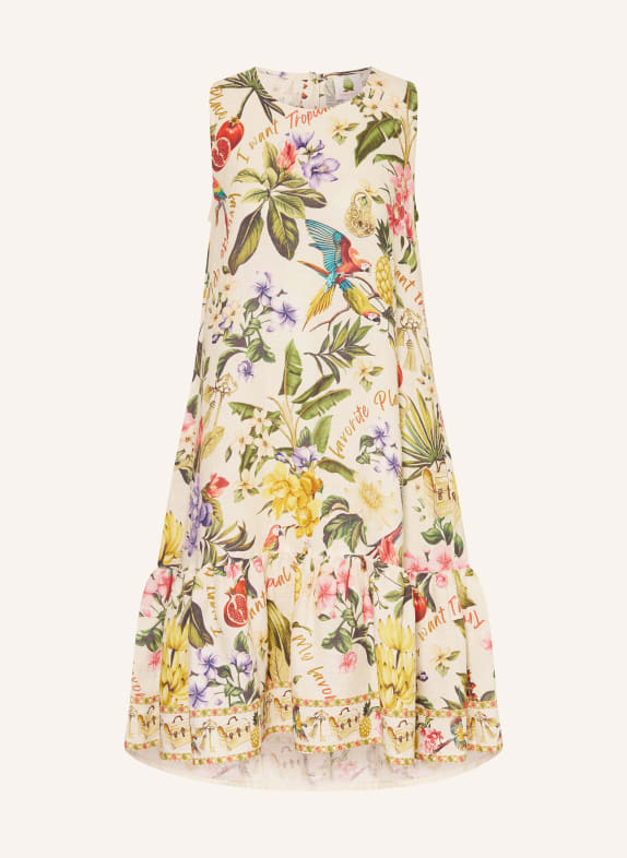 Princess GOES HOLLYWOOD Leinenkleid CREME / LILA / GRÜN