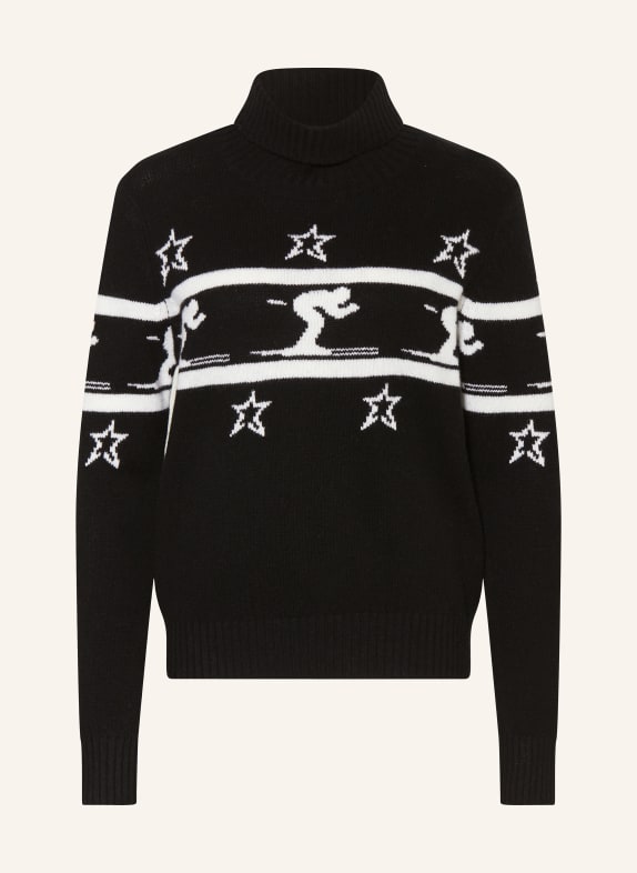 lilienfels Rollkragenpullover SCHWARZ / WEISS