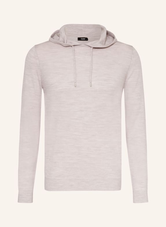 REISS Dzianinowa bluza z kapturem HOLLAND z wełny merino JASNOCZARY