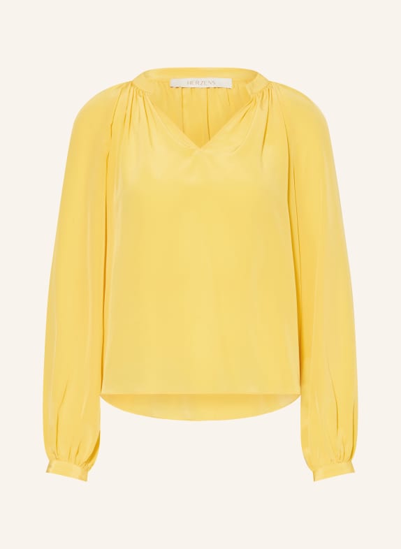 HERZENS Blusenshirt aus Seide GELB