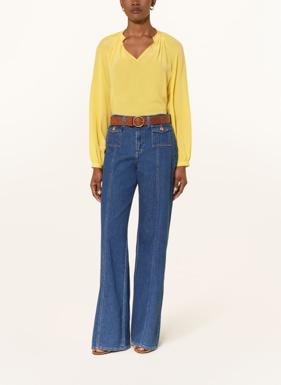 HERZENS Zijden blouse GEEL
