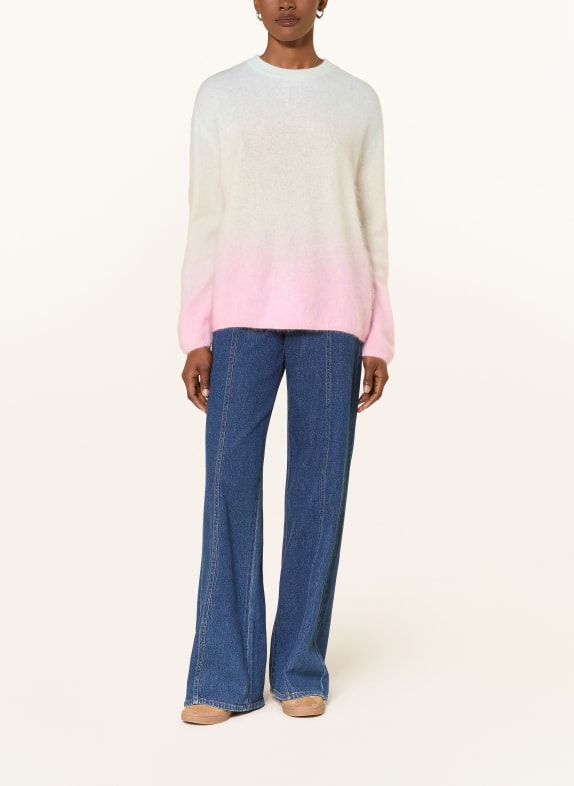 HERZENS Pullover aus Cashmere MINT / ROSA / WEISS