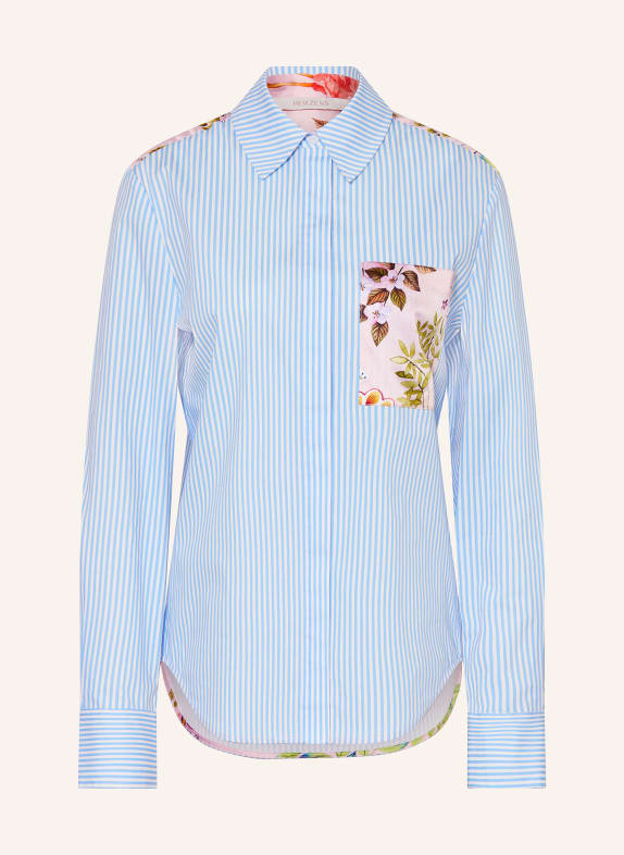 HERZENS Hemdbluse BLAU / WEISS