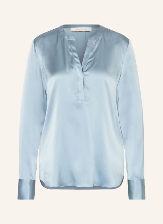 HERZENS Hedvábná halenka TMAVĚ MODRÁ