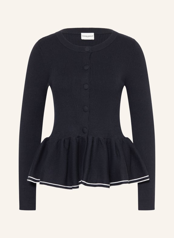 CLAUDIE PIERLOT Strickjacke DUNKELBLAU / WEISS