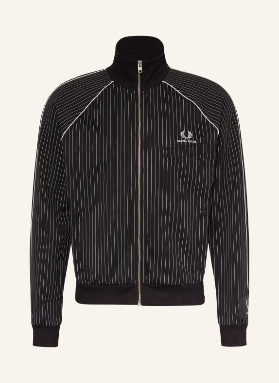 FRED PERRY Sweatjacke SCHWARZ / WEISS