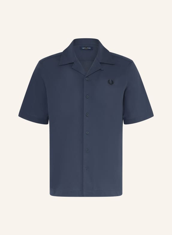 FRED PERRY Resorthemd Comfort Fit DUNKELBLAU
