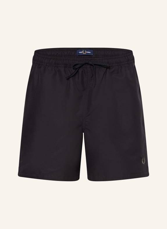 FRED PERRY Badeshorts SCHWARZ