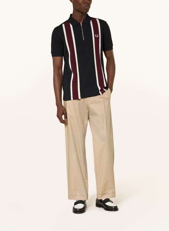 FRED PERRY Piqué-poloskjorte MØRKEBLÅ / MØRKERØD / HVID