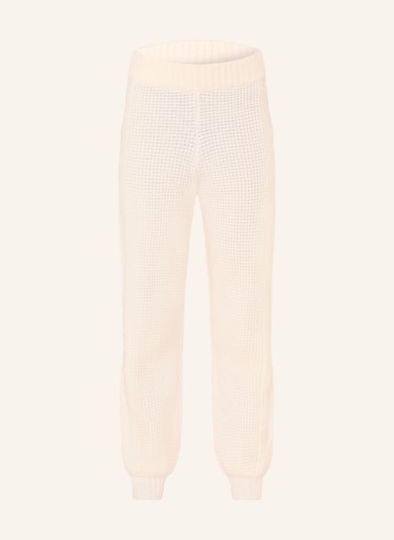 PERFECT MOMENT CRYSTAL knitted pants made from merino wool CREAM