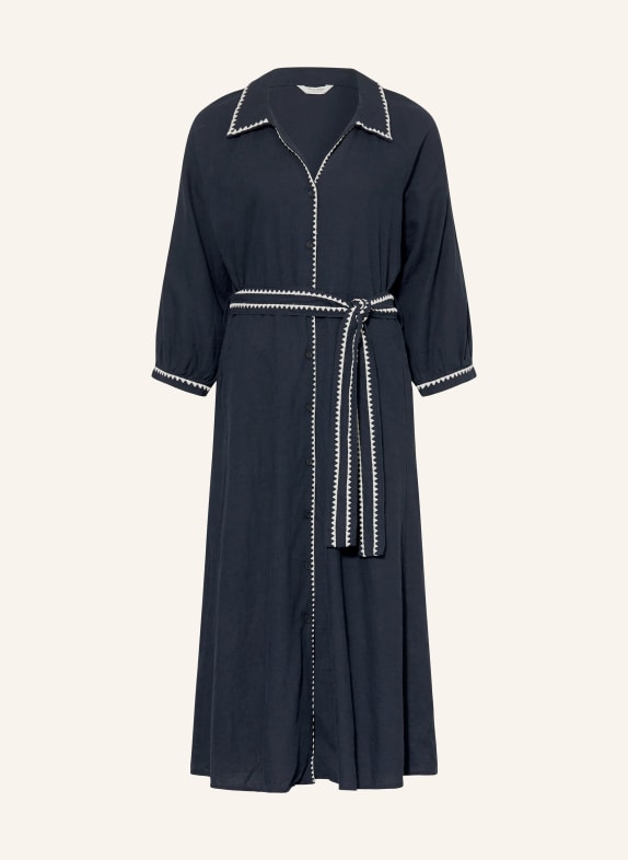 Part Two Hemdblusenkleid SICILIASPW mit Leinen DUNKELBLAU / ECRU