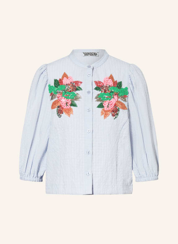 ESSENTIEL ANTWERP Bluse JAIDEN mit Pailletten HELLBLAU / PINK / GRÜN