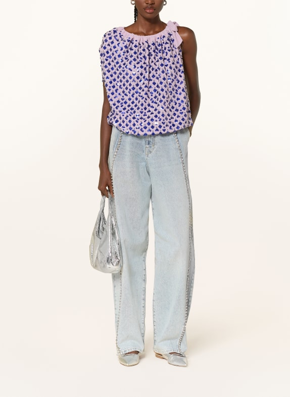 ESSENTIEL ANTWERP Blouse JOCELYN met pailletten LICHTPAARS / PAARS