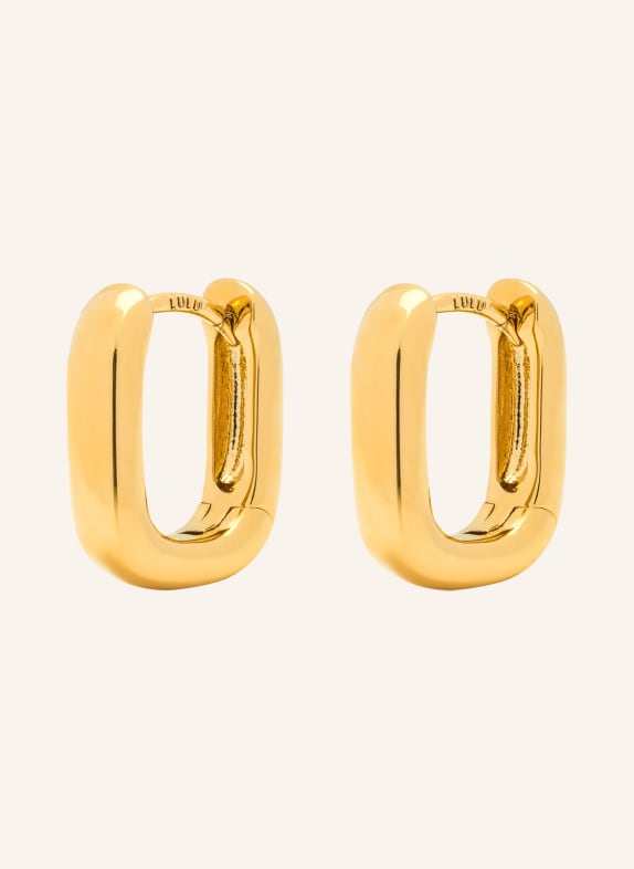 LULU Copenhagen CHUNKY SQUARE hoop earrings GOLD