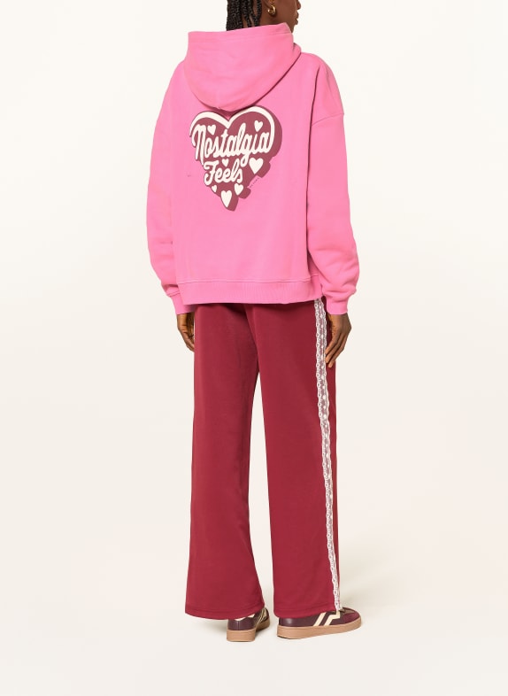OH APRIL Oversized hoodie NOSTALGIA HEART ROZE