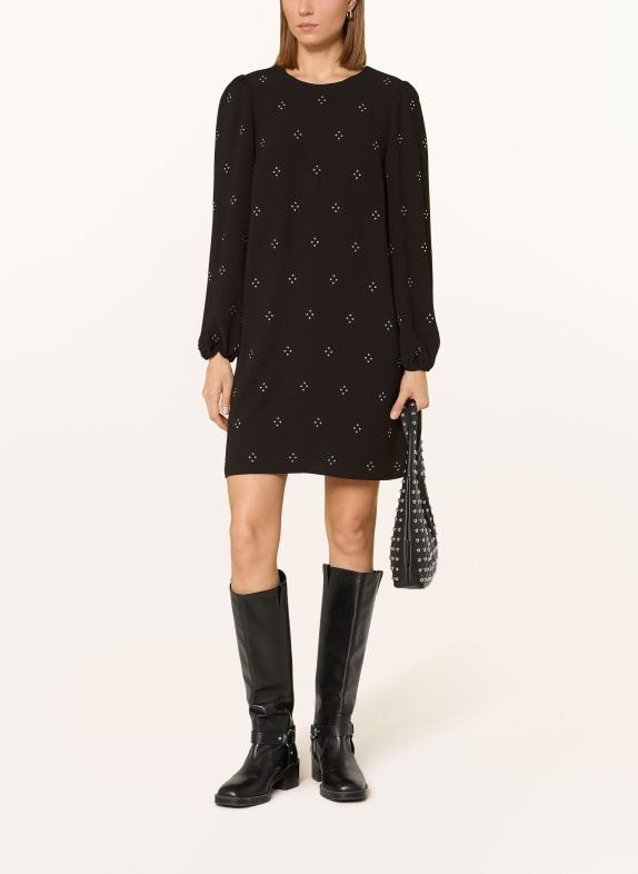 Phase Eight Kleid LUCIA mit Nieten SCHWARZ / SILBER