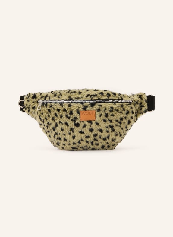 WOUF OLIVIA belt bag LIGHT GREEN / BLACK