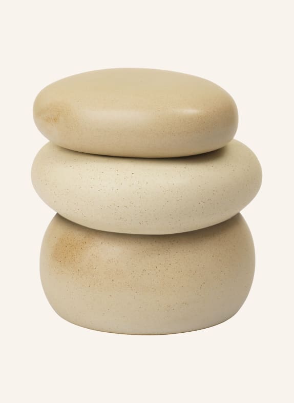 Ferm LIVING Pojemnik do przechowywania PEPPLE LARGE BEŻOWY / JASNOBRĄZOWY